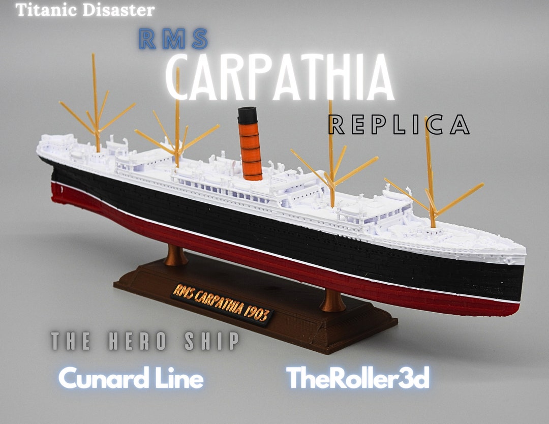RMS Carpathia Model 5star Design 11 Inches in Length by Theroller3d Etsy