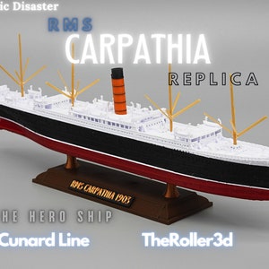 RMS Carpathia Model 5-Star Design 11 inches in Length by TheRoller3d