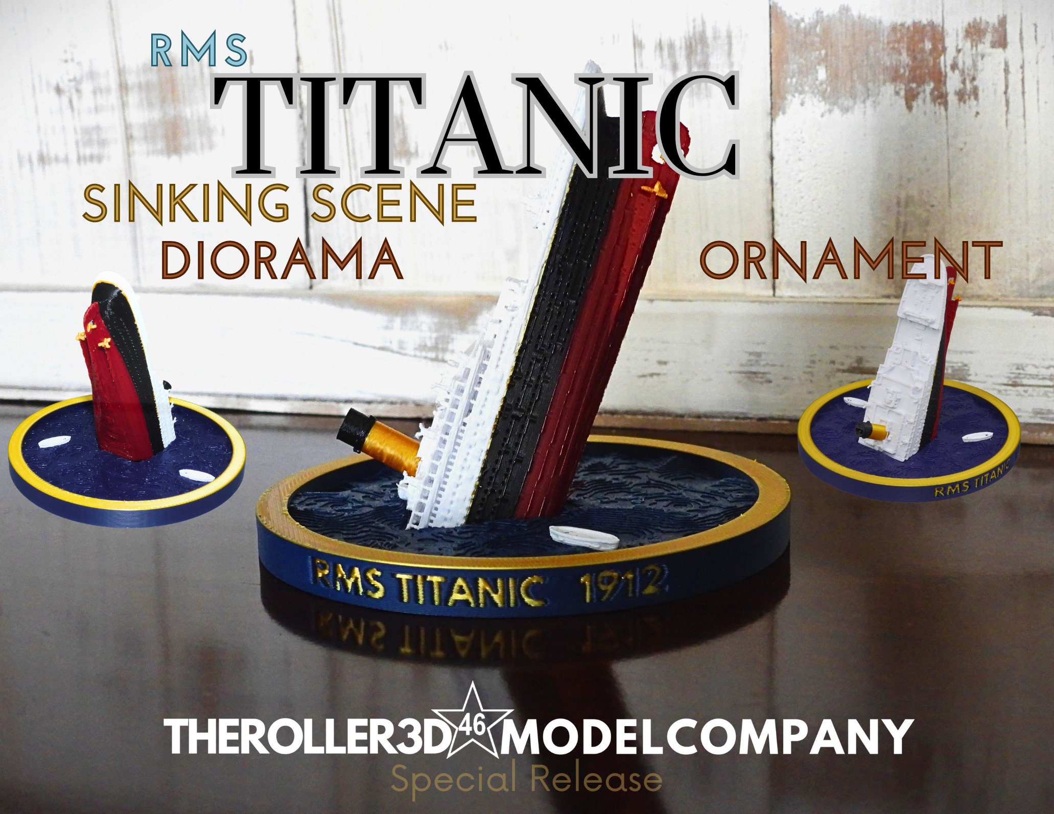 RMS Titanic Diorama Sinking Scene/ornament by Theroller3d Free 