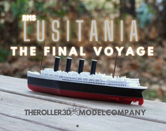 RMS Lusitania Wartime Model 1 Foot in Length, Highly Detailed Replica Free Shipping!