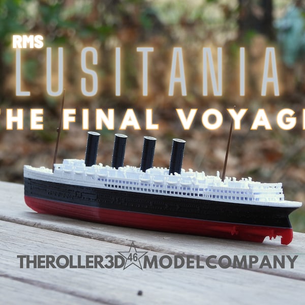 RMS Lusitania Wartime Model 1 Foot in Length, Highly Detailed Replica Free Shipping!