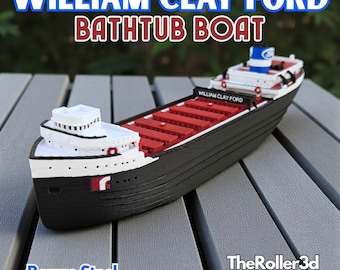 William Clay Ford Bathtub Boat, Floating Freighter Model and Stocking Stuffer