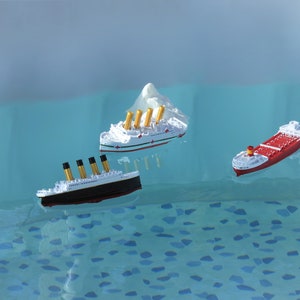 Bathtub Boat BUNDLE 4 Boats Titanic, Britannic, Lusitania, Edmund Fitzgerald, Floats Perfect Kid Tested & Approved LIMITED TIME Only image 2