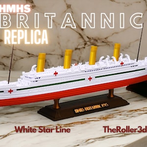 HMHS Britannic Model 2019 Design by TheRoller3d, 1 Foot in Length Model Only