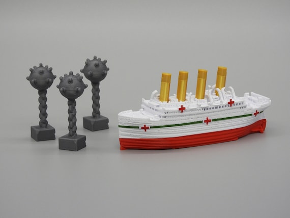 Britannic Chubby Bathtub Boat by Theroller3d, Titanic Toys for Kids, Titanic  Theme Cake Topper, Submersible Titanic 