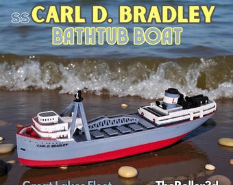 Carl D. Bradley Bathtub Boat, Floating Freighter Model