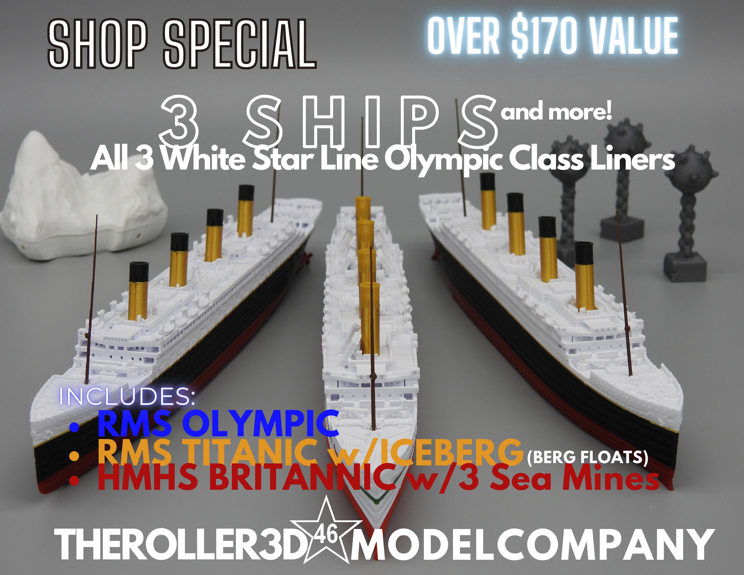 Shop Special 3 Model Ships: RMS Titanic HMHS Britannic RMS - Etsy