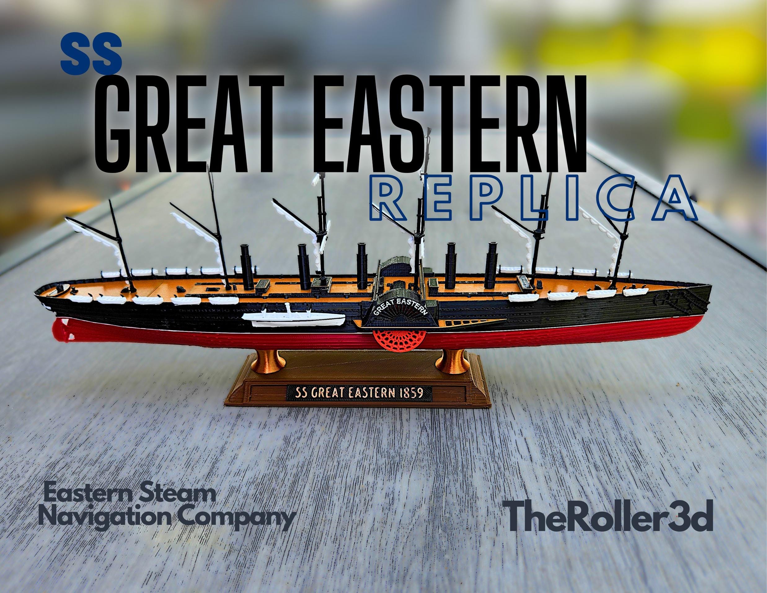SSグレート・イースタンモデル：歴史的に正確な12インチの蒸気船