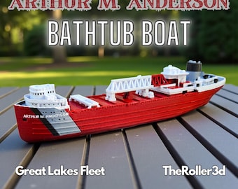 Arthur M. Anderson Bathtub Boat, Great Lakes Freighter Toy
