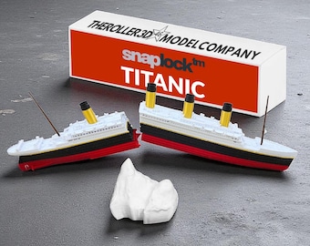 Titanic Snap-Lock™ Action Model: Original 12" Floating Model, Top-Rated Interactive History Toy, Split & Reconnect