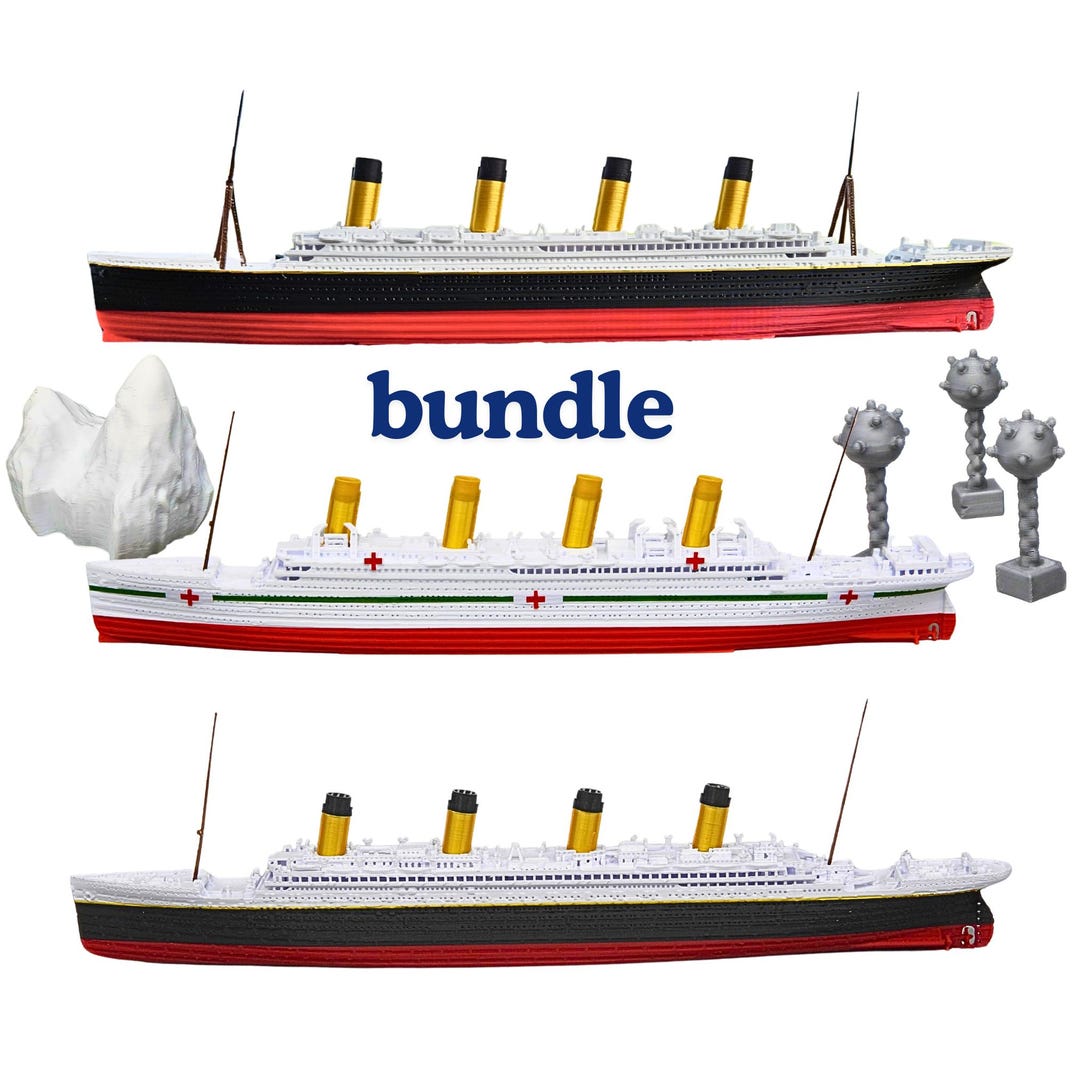 Paquete de barcos RMS Titanic, Britannic y Olympic de 12 pulgadas