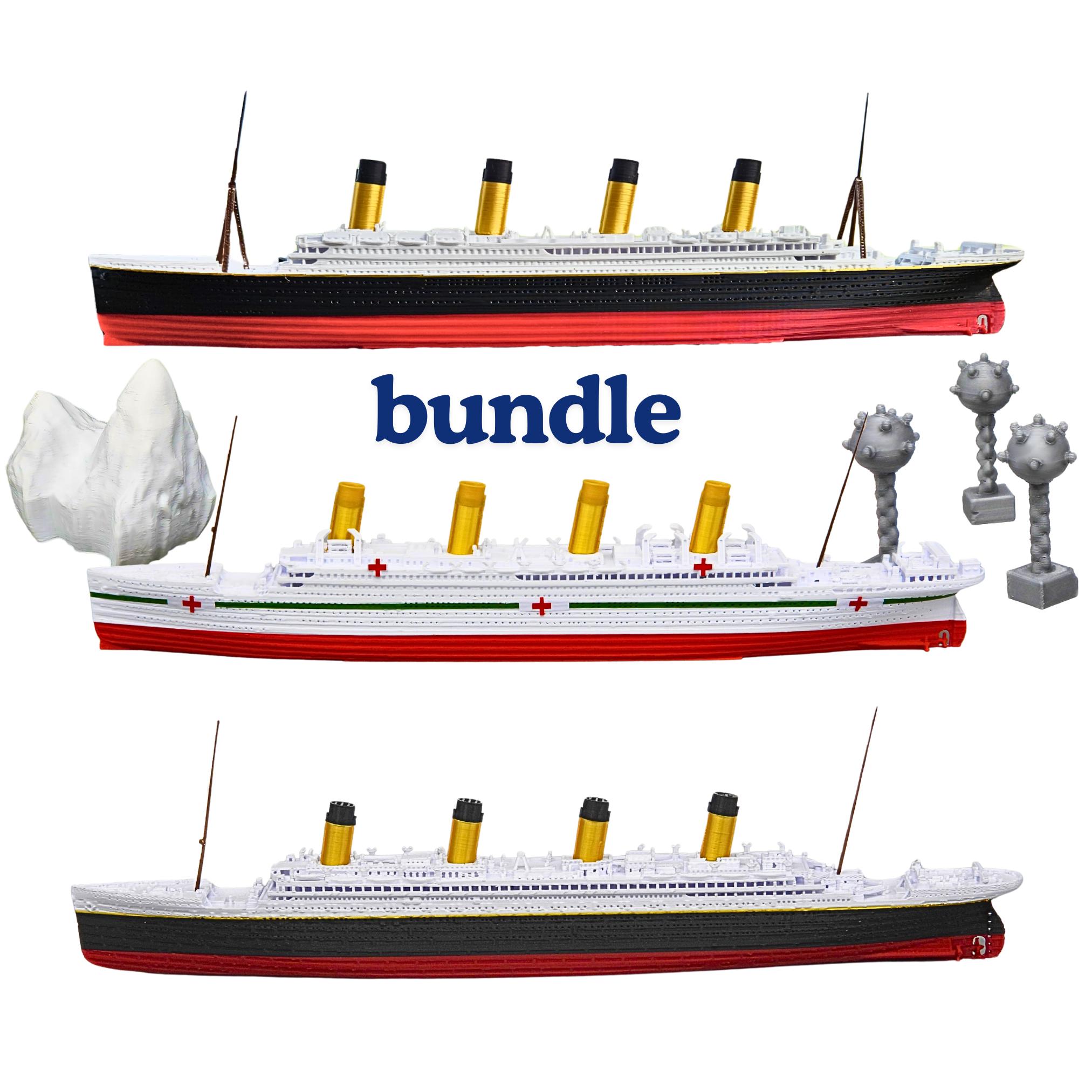 RMS タイタニック、ブリタニック、オリンピック 12 インチ