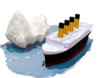 Floating Titanic Bathtub Boat w/Iceberg by TheRoller3d - Titanic Toy Kid Tested & Approved!
