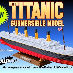 Dual Action TITANIC SUBMERSIBLE MODEL by TheRoller3d Floating or Breaking / Sinking Educational Model, Slow Sinking, Kid Tested & Approved!!
