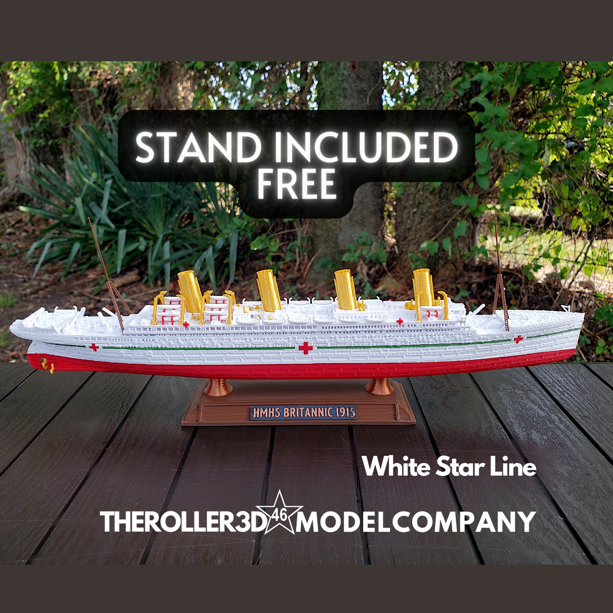 HMHS Britannic 2023 Collector's Series by TheRoller3d, 1:900 Scale, Intricate Detail & Historically Accurate, No Assembly Required