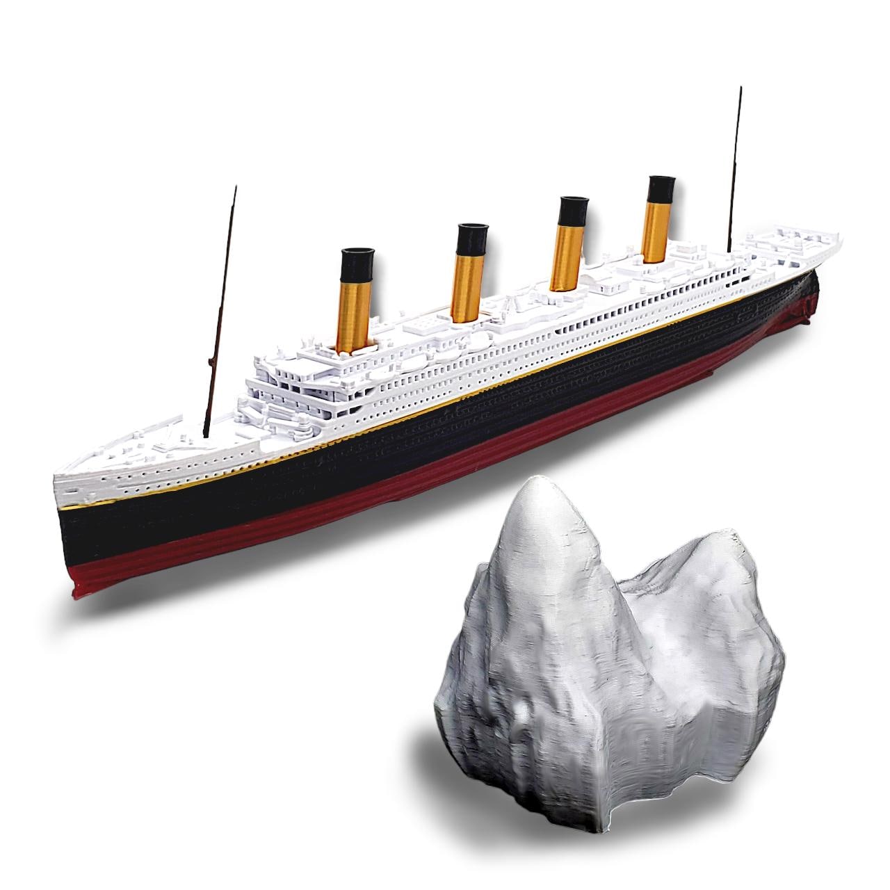 RMS タイタニック号模型、非常に精巧な12インチ、氷山付き - Etsy 日本