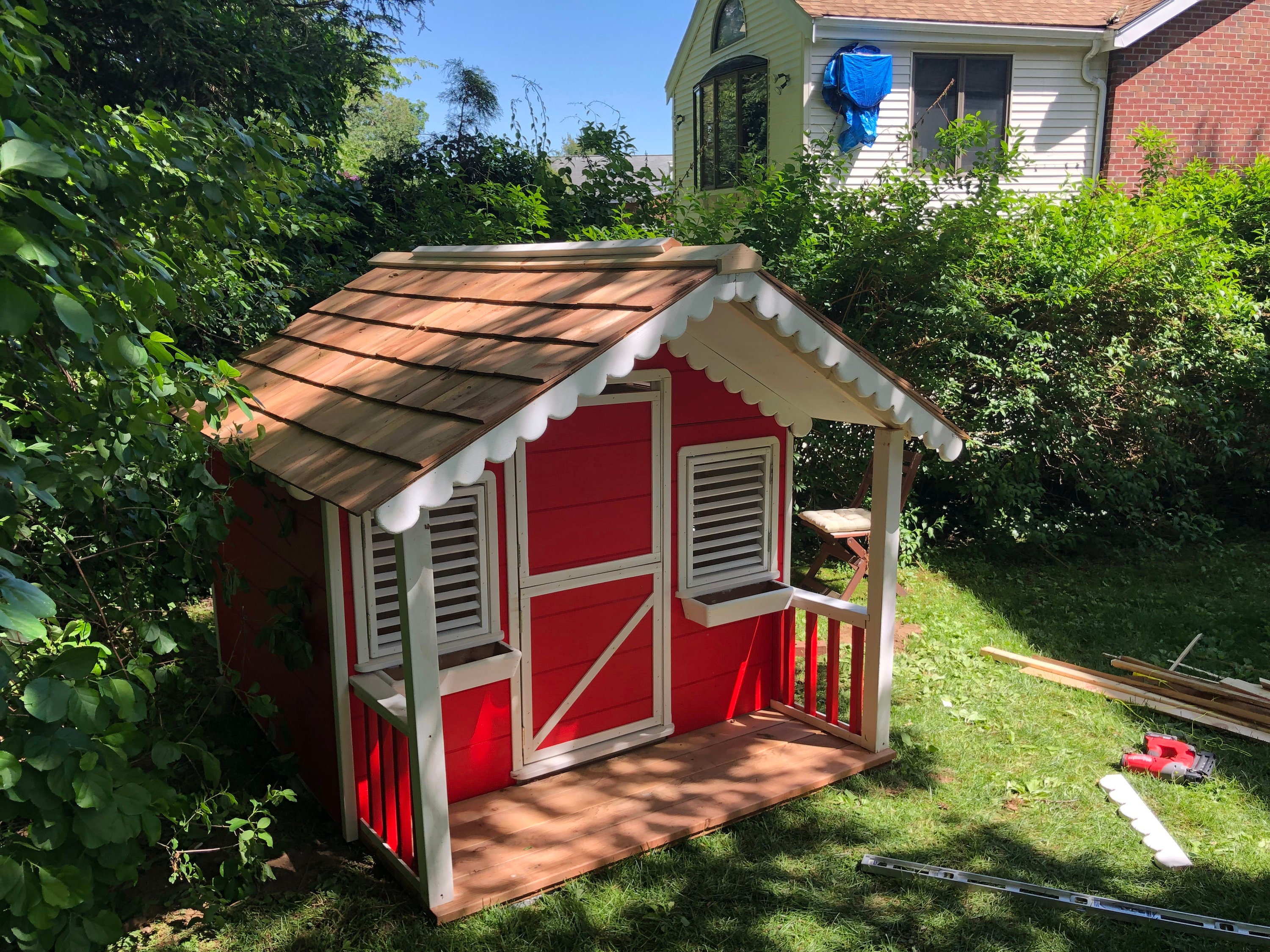 Kinder Spielhaus mit überdachter Veranda 8 ft. x 6 ft. Etsy