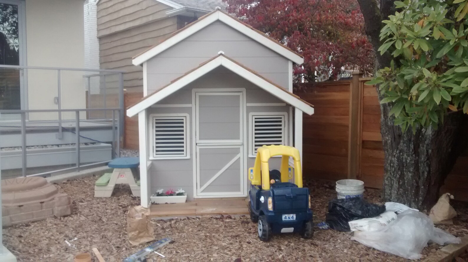Kids Playhouses with Loft and Covered Front Porch 10 ft. x 6 Etsy