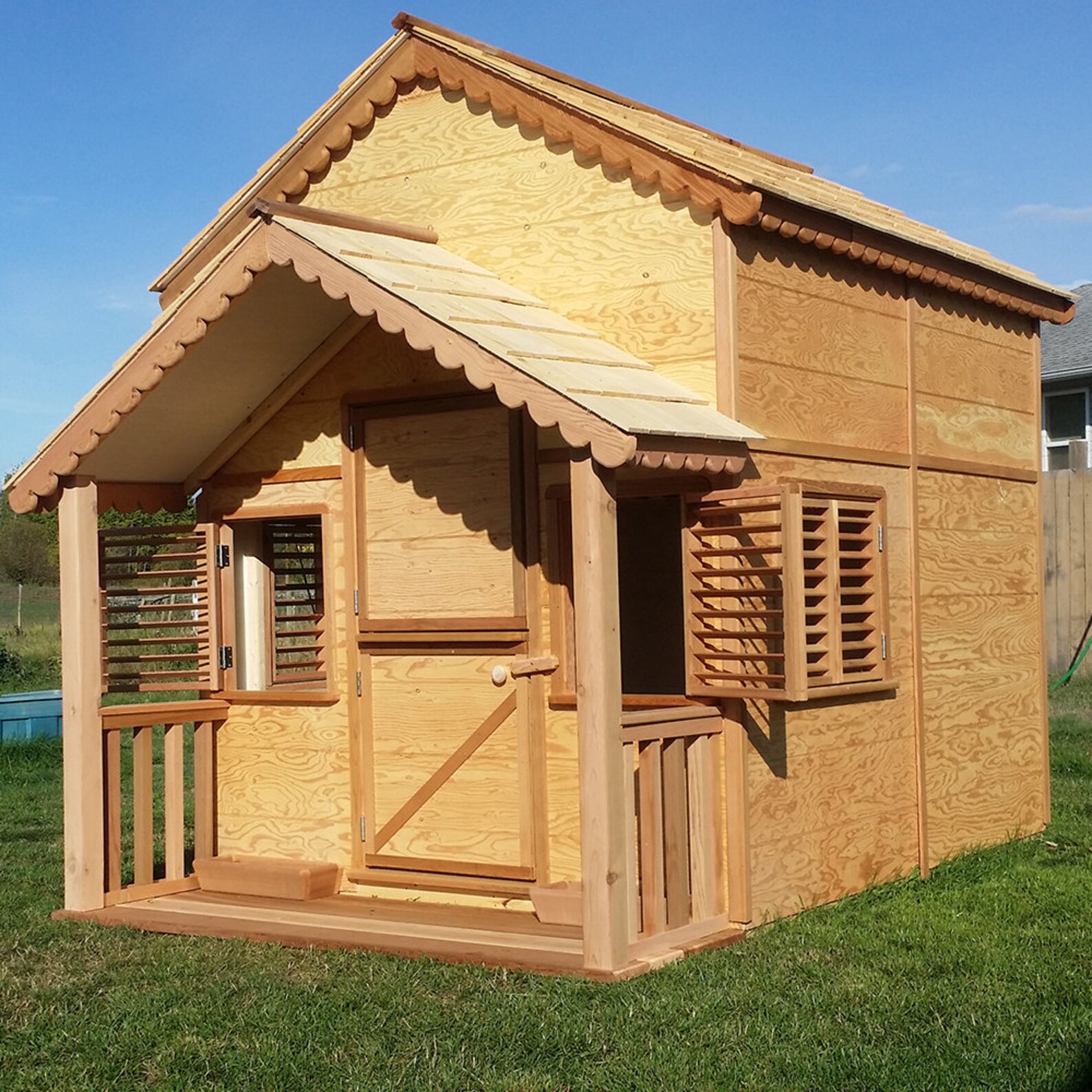 Kids Playhouses with Loft and Covered Front Porch 10 ft. x 6 Etsy