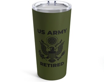 US Army Retired 20oz Tumbler