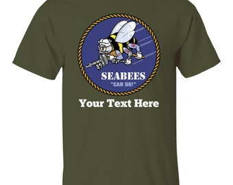 Personalized Navy Seabees T-Shirt