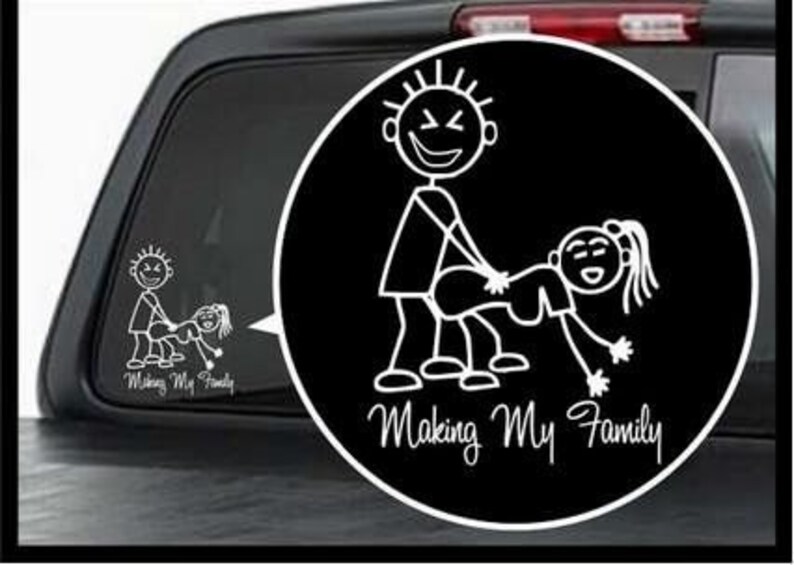 Making my family Vinyl Decal Window Sticker Stick Figure Car Etsy