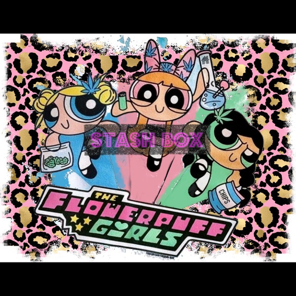 Flower Puff Girls Sublimation/Pink Leopard Background/420 PNG/Smoker Sublimation/Girl Power/Puff Png/420 Valentine/Gift for Girls Who Smoke