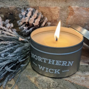 Wooden Wick Candle in Tin 8oz