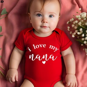 I Love My Nana Onesie, Kids Onesie, Nana Onesie, Baby Onesie, Vintage Kids Onesie, Vintage Bodysuit, Baby Shower Gift, Baby Announcement