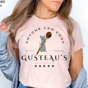 Ratatouille Shirt: Remy Mouse Chef, Gusteau&#39;s Paris France