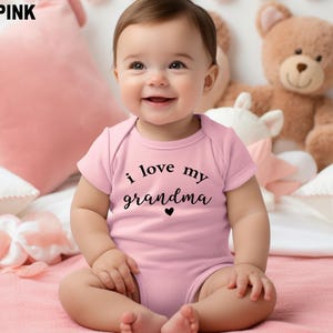I Love Grandma Baby Onesie: Vintage Style Bodysuit