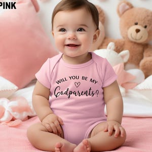 Godparents Pregnancy Announcement Onesie: &quot;Will You Be My Godparents?&quot;