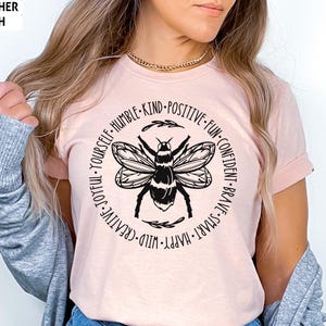 Bee Kind Shirt: Positive Happy Women&#39;s Tee