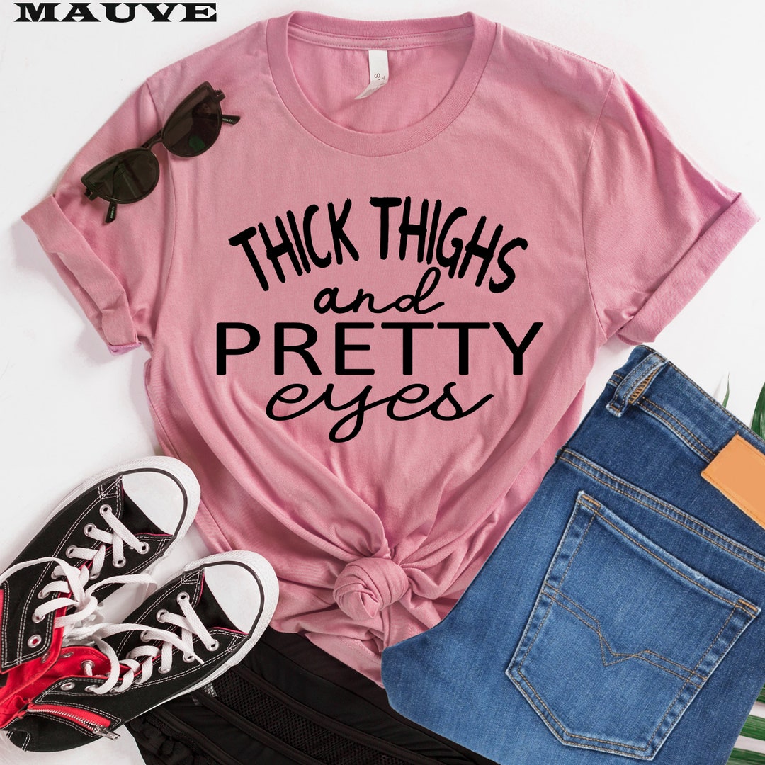 Thick Thighs and Pretty Eyes Shirt, Halloween Shirt, Bleached Halloween