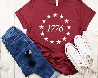 1776 Shirt, Independence Shirt, The Stars Shirt, T-Shirt, Veteran Shirt, American History 1776 Independence Day Shirt, Fourth of July