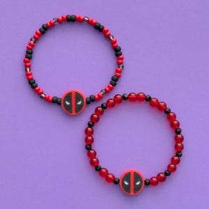 Deadpool Mask Beaded Bracelet