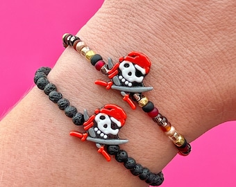 Bransoletka koralikowa Jolly Roger Piraci z Karaibów