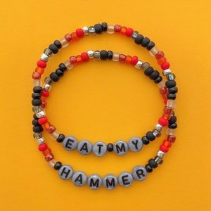 Mighty Thor Eat My Hammer Beaded Bracelets