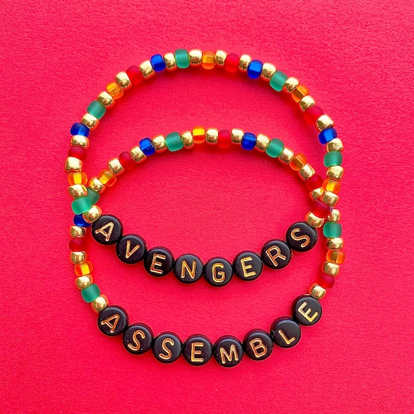 Avengers Assemble Beaded Bracelets