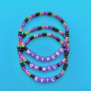 Maleficent Mistress of All Evil Beaded Bracelets