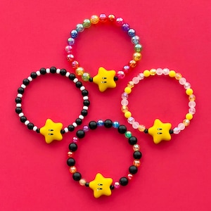 Super Nintendo Star Midi Bubble Beaded Bracelet