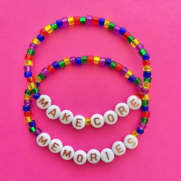 Inside Out Make Core Memories Beaded Bracelets