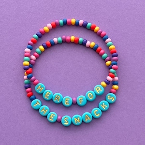 Here For The Snacks Beaded Bracelets