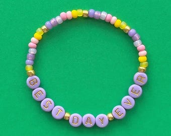 Best Day Ever Tangled Beaded Bracelet