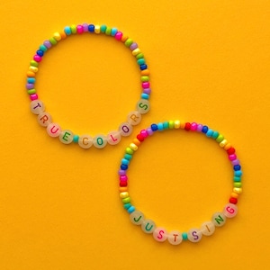 Trolls True Colors & Just Sing Glow Letter Beaded Armband