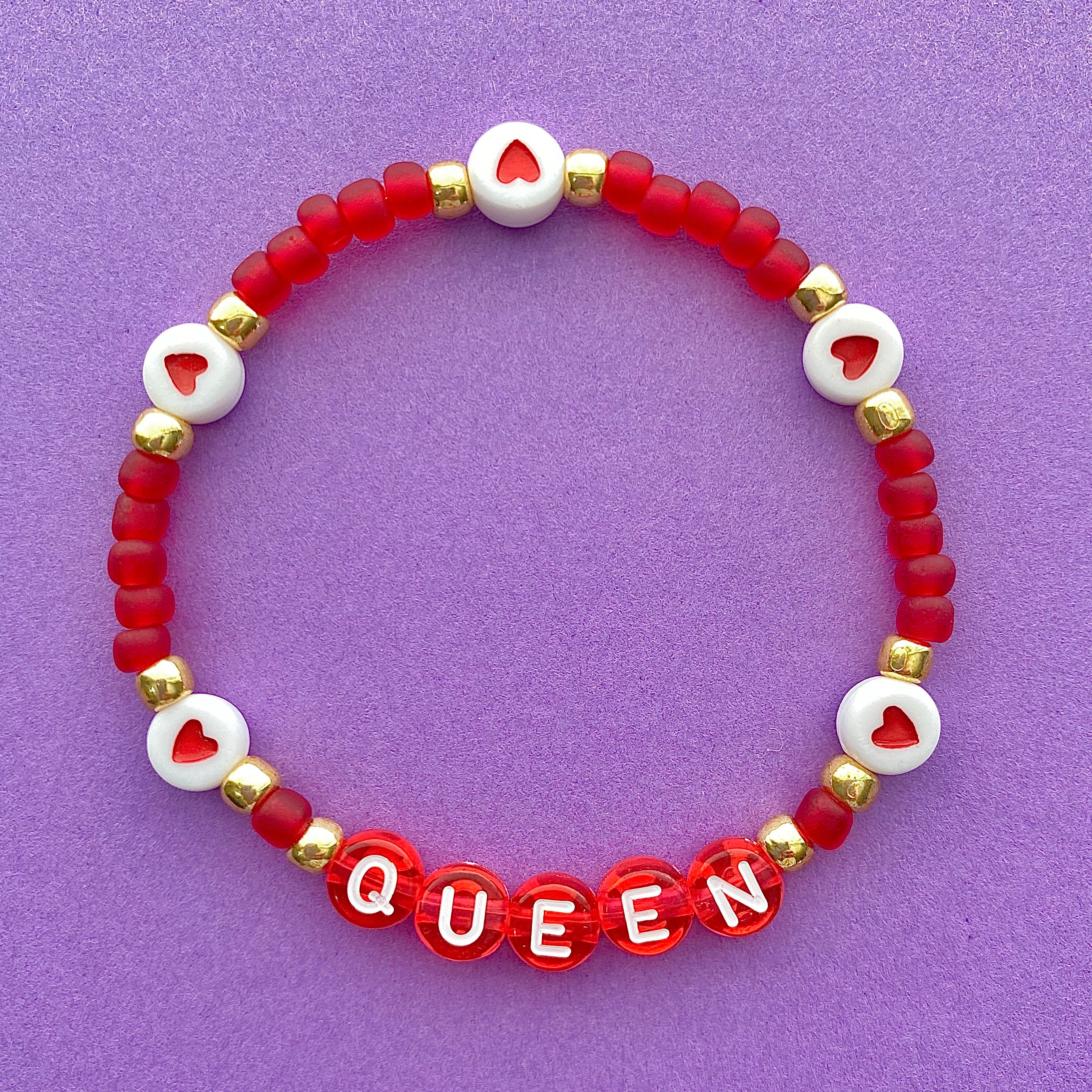 Queen of Hearts Beaded Bracelet