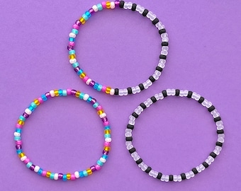 Wednesday and Enid Window Beaded Bracelets