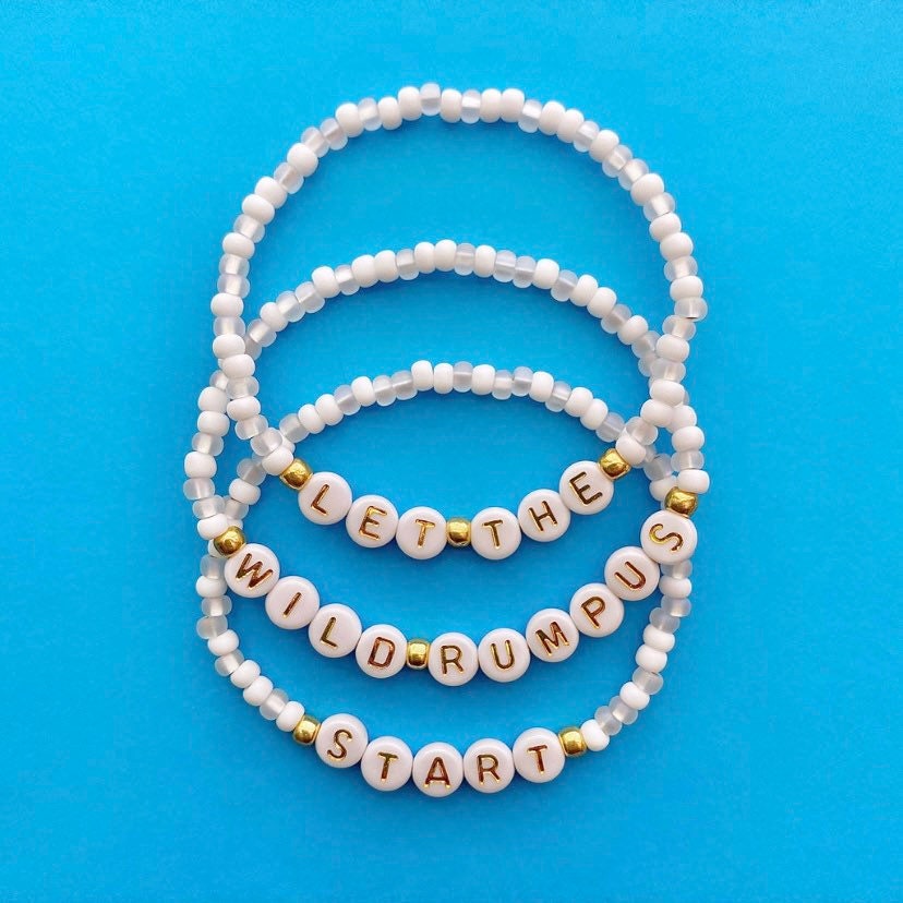 Where The Wild Things Are Let The Wild Rumpus Start Beaded Bracelets