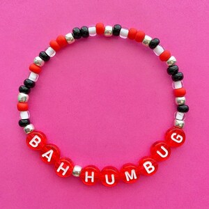 A Christmas Carol Bah Humbug Beaded Bracelet