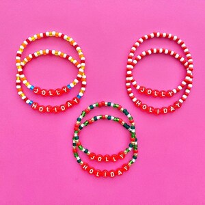 Jolly Holiday Beaded Bracelets